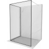 Mexen Kioto dušo siena Walk-in 130 x 100 cm, juodas raštas, chromas - 800-130-212-01-70-100