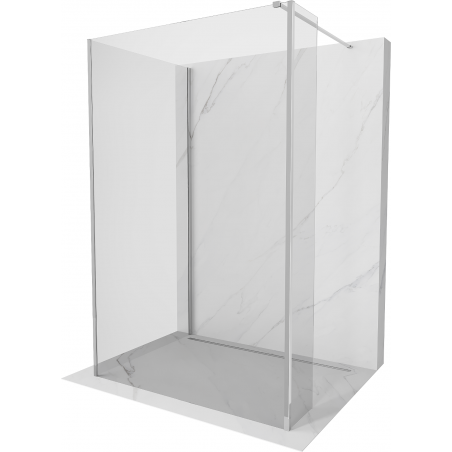 Mexen Kioto prausimosi siena Walk-in 110 x 105 x 40 cm, skaidrus, chromuotas - 800-110-105-221-01-00-040