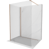 Mexen Kioto walk-in dušo sienelė 130 x 85 cm, permatoma, šlifuotas varis - 800-130-212-65-00-085