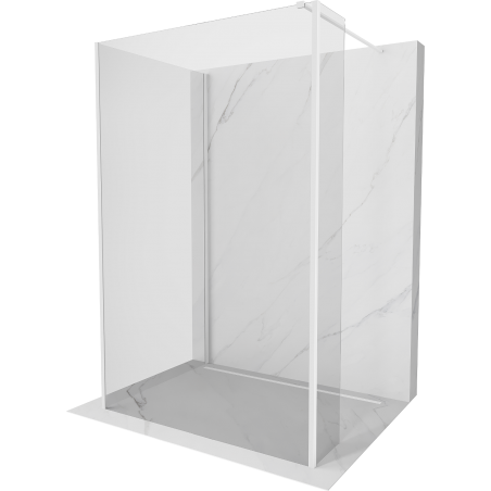 Mexen Kioto Walk-in dušo pertvara 110 x 80 x 40 cm, skaidrus, baltas - 800-110-080-221-20-00-040