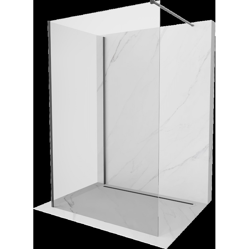 Mexen Kioto dušo siena Walk-in 130 x 120 cm, skaidri, šaštriu pilku - 800-130-212-66-00-120