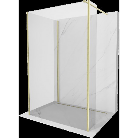 Mexen Kioto dušo atskirtoji siena Walk-in 130 x 100 x 30 cm, skaidri, šlifuota auksinė - 800-130-100-221-55-00-030