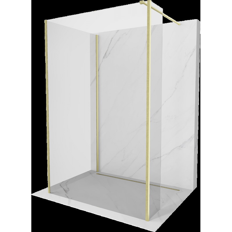 Mexen Kioto praustuvas Walk-in 135 x 90 x 40 cm, skaidrus, auksinis šveitimas - 800-135-090-221-55-00-040