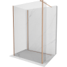 Mexen Kioto Walk-in dušo sienelė 90 x 70 x 30 cm, skaidri, šlifuota vario - 800-090-070-221-65-00-030