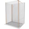 Mexen Kioto dušo siena Walk-in 135 x 70 x 30 cm, skaidrus, šlifuotas varis - 800-135-070-221-65-00-030