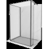 Mexen Kioto Walk-in dušo sienelė 130 x 70 x 30 cm, juodas raštas, gun gray šlifuotas - 800-130-070-221-66-70-030