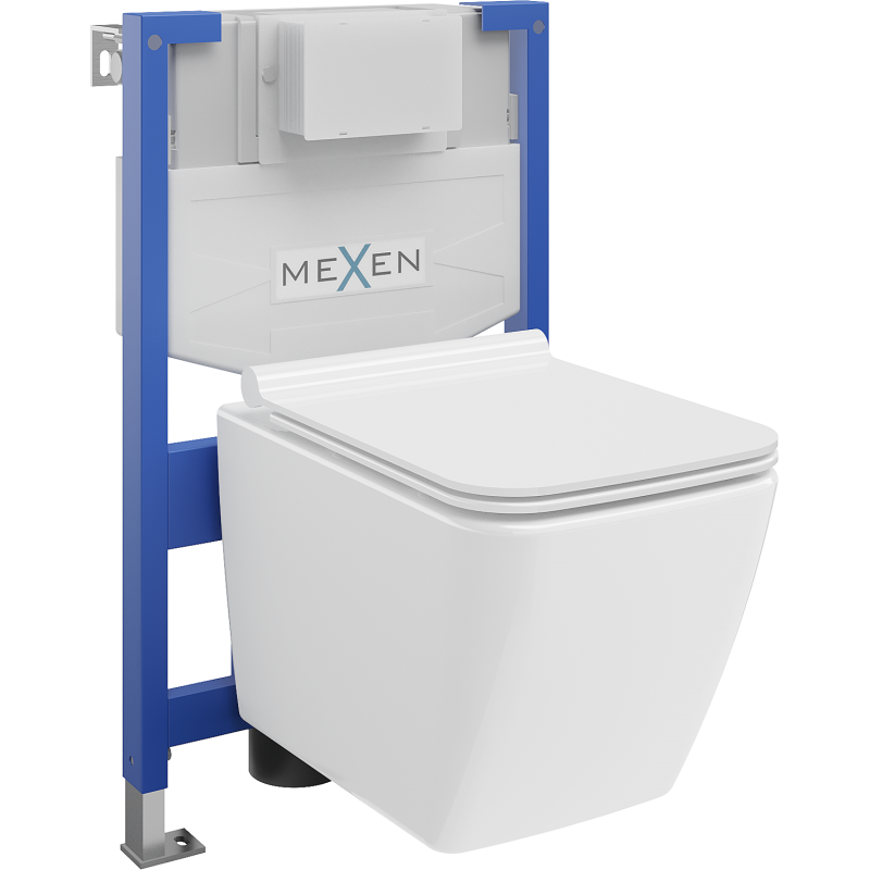 Mexen WC potinkinis komplektas Felix XS-F stovas su klozetu Vega ir lėtai nusileidžiančia sėdyne, Balta - 68030654000