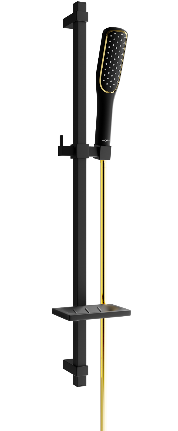 Mexen DQ49 stumdomas dušo komplektas, Juoda/Auksinė - 785494581-57