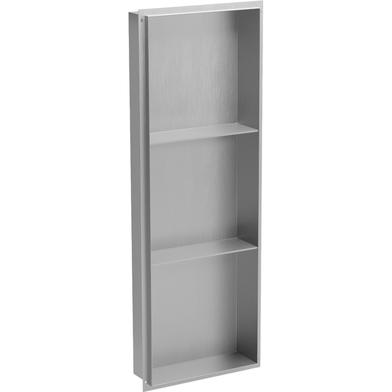 Mexen X-Wall-NR be apvado įleidžiama lentyna su lentyna 90 x 30 cm, inox - 1911903010S