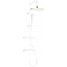 Mexen KT49 virštinkinio dušo komplektas su lietaus dušo galvute ir termostatiniu maišytuvu, Balta/Auksinė - 771504993-25
