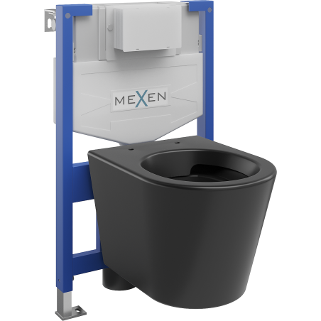 Mexen WC potinkinis komplektas Felix XS-F stovas su klozetu Rico, Juodas matinis - 6803372XX85