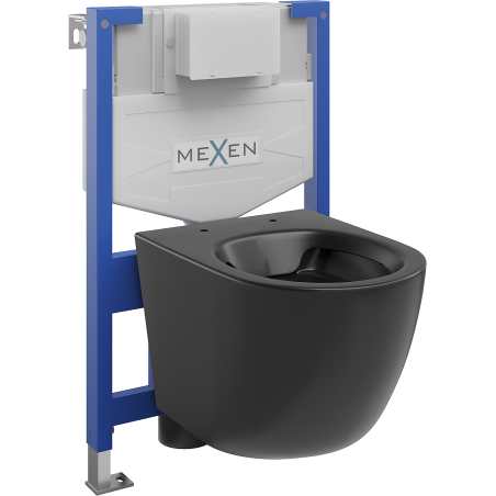 Mexen WC potinkinis komplektas Felix XS-F stovas su klozetu Lena, Juodas matinis - 6803322XX85