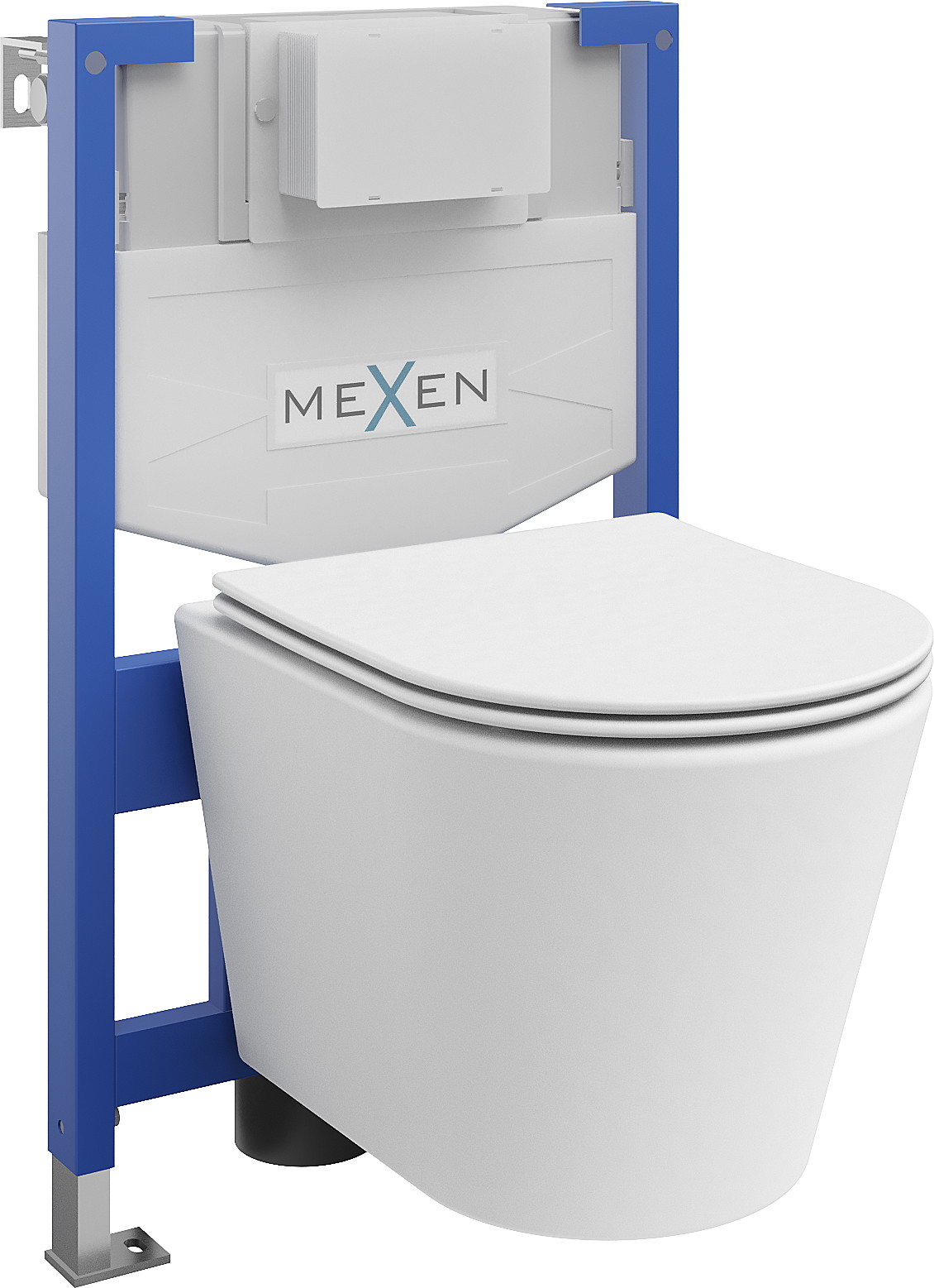 Mexen WC potinkinis komplektas Felix XS-F stovas su klozetu Rico ir lėtai nusileidžiančia sėdyne, Balta mat - 68030724001